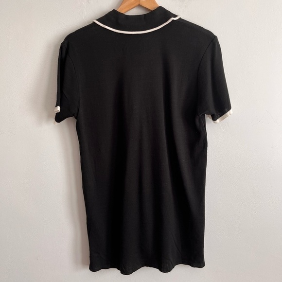 Vintage Karen lessly Black And White 1/2 button Closure Oversize Loose Top - Picture 5 of 6